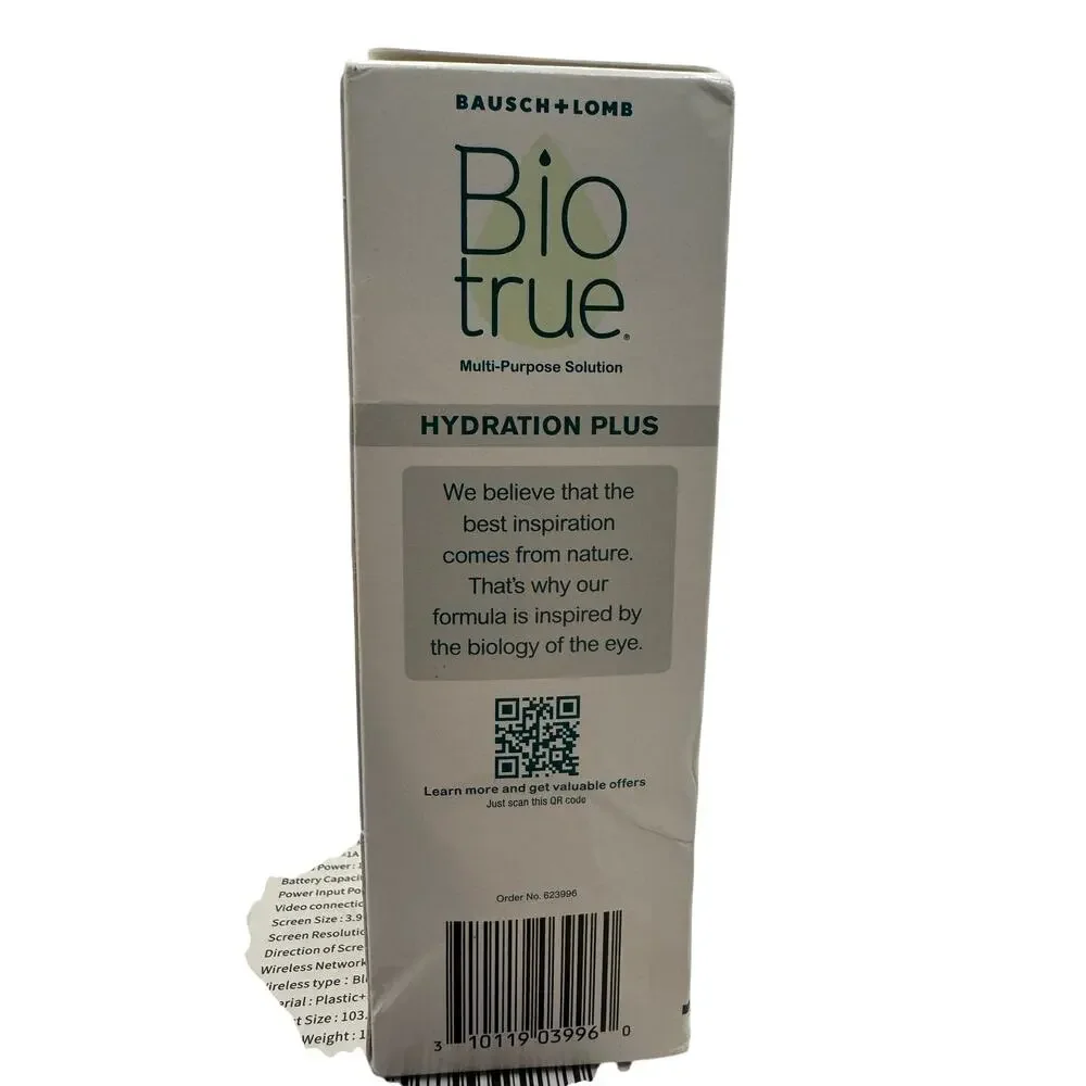 Bausch + Lomb Biotrue Hydration Plus Multi-Purpose Solution 4 FL. OZ / 118mL NWB
